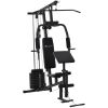 Home Gym Station Multifunction Fitness Workout Bench Black Comprehensive Exercise Hub 58.25L x 42.5W x 81.5H