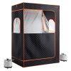 Upgraded Portable Steam Sauna for Home, 2 Person Full Body Home Spa Tent with Steamer & 2 Foldable Chairs & Remote & 2 Essential Oil Boxes