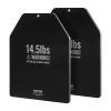 Weight Vest Plates, 14.5 LB Pairs, Premium Steel Weighted plates, Contoured Ergonomic Fit â€“ WODs, Additional Weight for Weight Vests
