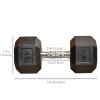 45lbs Rubber Hex Dumbbells Weight Dumbbell Hand Weight Barbell for Body Fitness Training for Home Office Gym, Black
