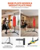 Punching Bag Stand, Steel Heavy Duty Workout Training Equipment, Adjustable Height Boxing Punching Stand with Weighted Base, Holds Up to 140 lbs
