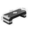 Aerobic Exercise Step Platform, 28-Inch Workout Aerobic Stepper, Height Adjustable Fitness Training Step Deck Trainer with 4 Risers