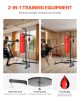 2 in 1 Punching Bag Stand, Steel Heavy Duty Workout Equipment, Adjustable Height Boxing Punching Bag and Speed Bag Stand, Freestanding Sandbag Rack
