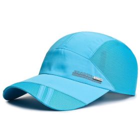 Breathable Sun Protection Baseball Cap for Men's Outdoor Fishing - Spring/Summer (Color: Sky blue, size: Adjustable (56-60cm))