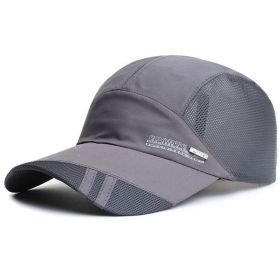 Breathable Sun Protection Baseball Cap for Men's Outdoor Fishing - Spring/Summer (Color: dark gray, size: Adjustable (56-60cm))