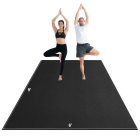 Exercise Mat, Non Slip High Density Premium Yoga Mat, Exercise Yoga Mat for Men & Women, Fitness & Exercise Mat with Bag & Carry Strap (Length: 9 ft, Width: 6 ft)