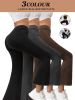 3pcs Butt-Lifting Flare Yoga Pants â€“ High Waist, Ultra Stretch, Naked Feel Leggings for Women