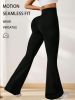 3pcs High-Waisted Flare Sharkskin Leggings â€“ Slim Fit, Lightweight & Sculpting Yoga Pants
