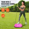 Half Exercise Ball Trainer, 23 inch Balance Ball Trainer, 660lbs Capacity Stability Ball, Yoga Ball with Resistance Bands & Foot Pump